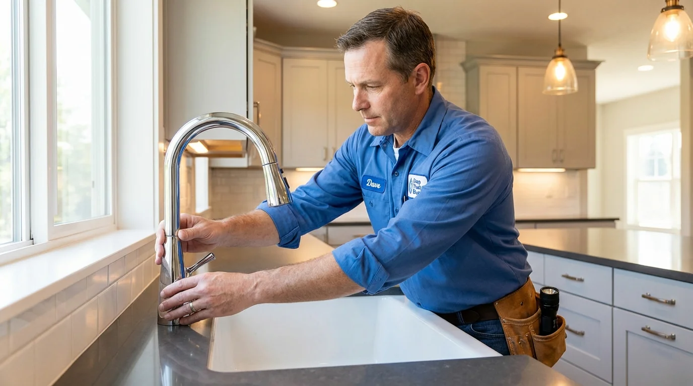 Kitchen faucet installation by Johns Plumbing LLC in Stuttgart